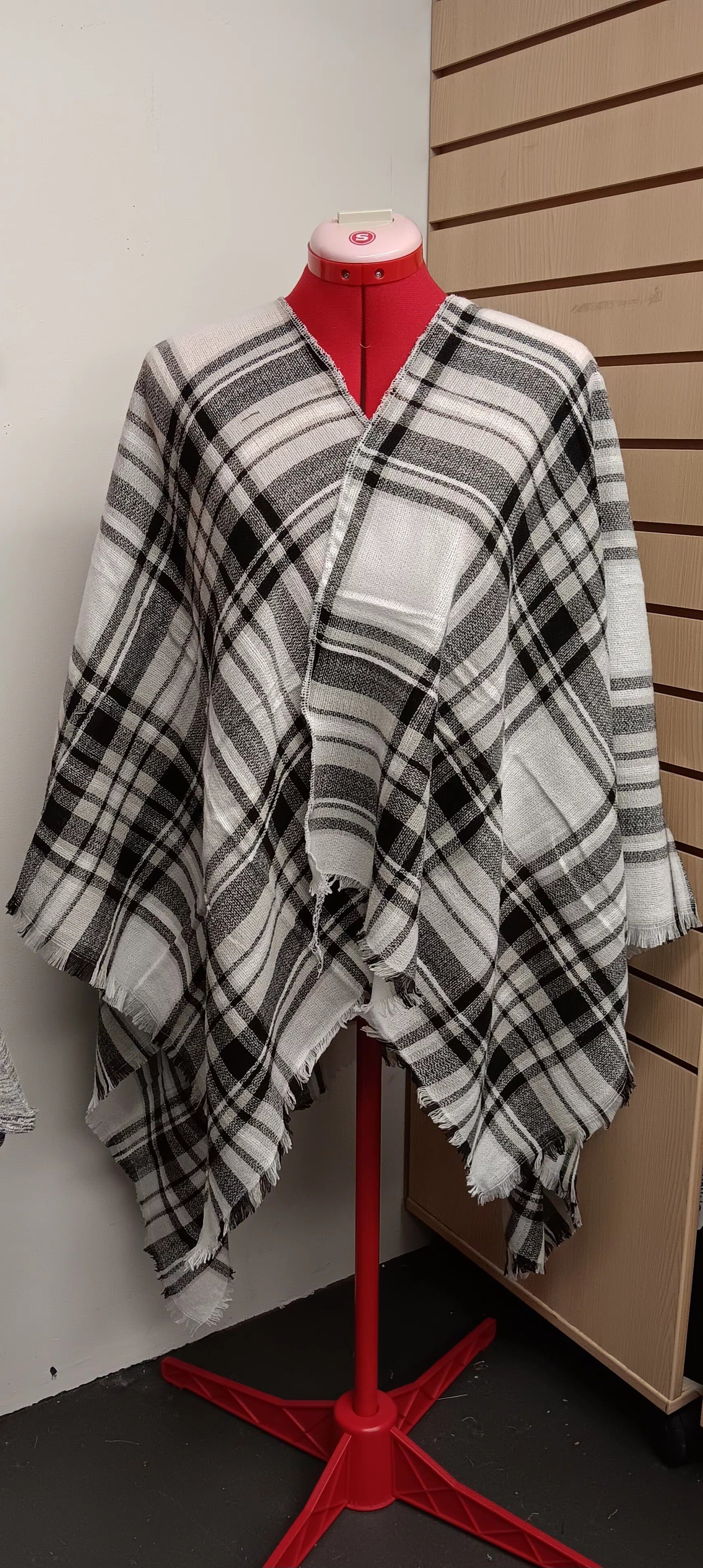 Plaid Wrap Cape