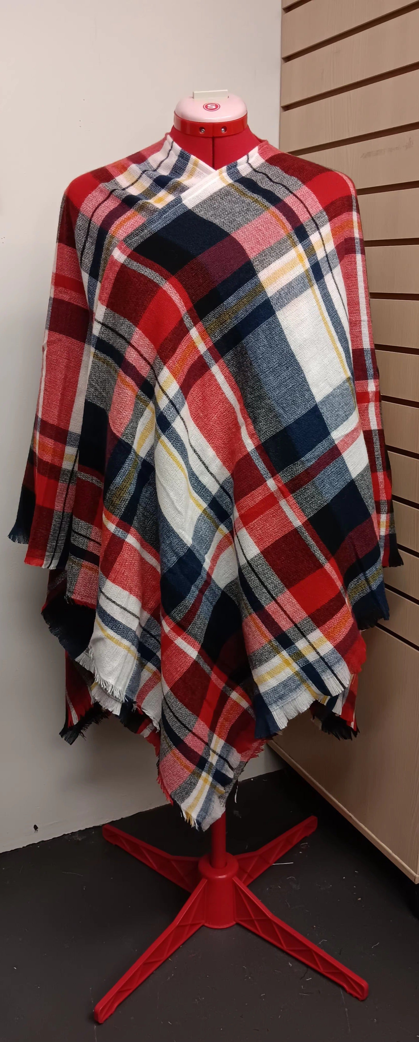 Plaid Wrap Cape