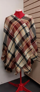 Plaid Wrap Cape