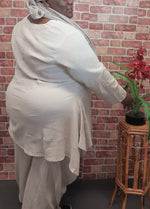 Load image into Gallery viewer, The Tahira Tunic &amp; Pants Matching Set (Beige)
