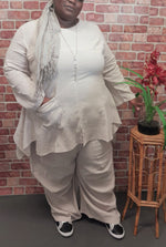 Load image into Gallery viewer, The Tahira Tunic &amp; Pants Matching Set (Beige)
