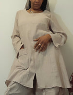 Load image into Gallery viewer, The Tahira Tunic &amp; Pants Matching Set (Beige)

